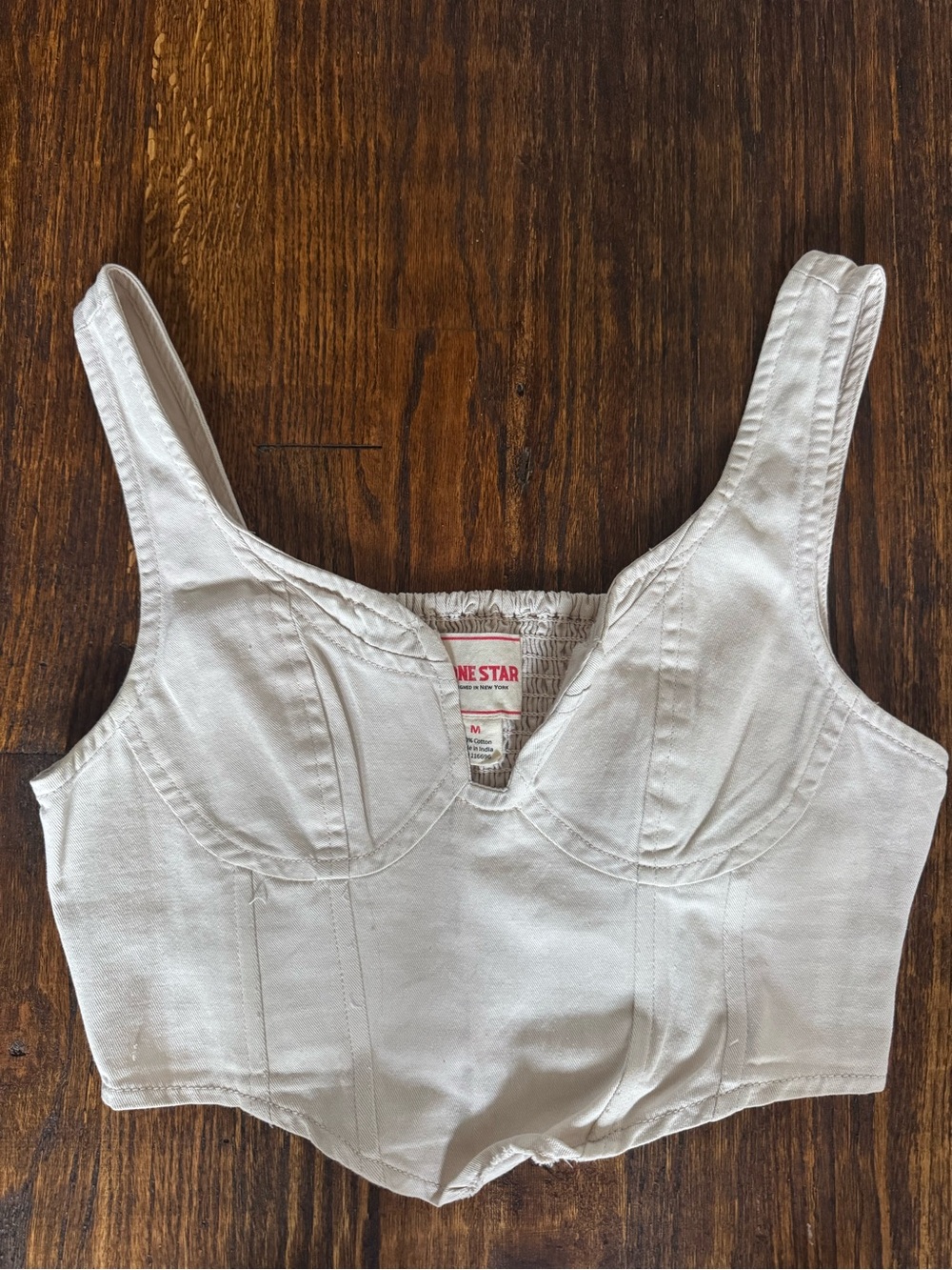 Lone Star Cream Cropped Corset Top